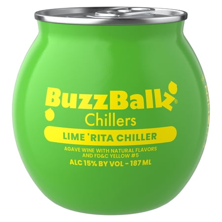 BuzzBallz Chillers Lime 'Rita, 187 mL Can, ABV 15% — BrickSeek