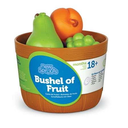 Learning Resources New Sprouts Bushel of Fruit, Play Food, Ages 18 mos+