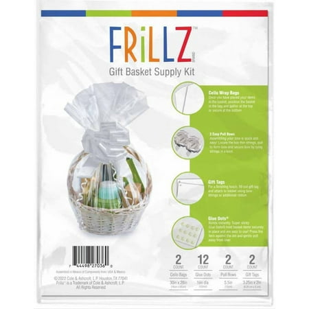 Gift Basket Supply Kit, Create a Basket Essentials, 1 Each, 2 Silk Ribbon  Bows, 2 White Gift tags, 2 Clear Bags Great for Celebratory Occasions or  any Party – Walmart Inventory Checker – BrickSeek