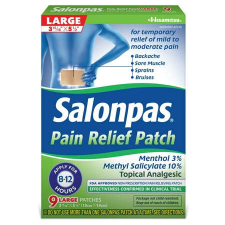 Salonpas Double Size Value Pack Pain Relief Patch - 9ct