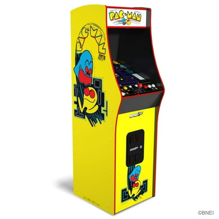 Arcade1Up PAC-MAN Deluxe Arcade Game, built for your home, with 5-foot-tall full-size stand-up cabinet, 14 classic games, and 17-inch screen