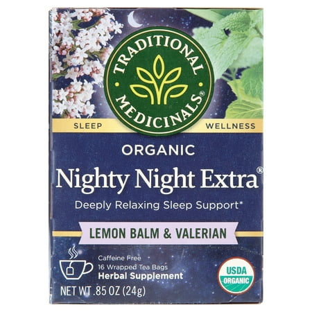 Traditional Medicinals, Organic Nighty Night Extra, Tea Bags, 16 Ct