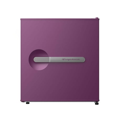 Frigidaire 1.6 cu ft retro compact fridge built in side bottle opener-W: 19.01" x L: 18.7" X H: 19.8" (Plum)