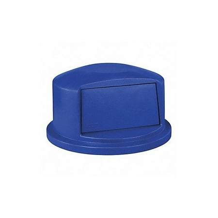 Rubbermaid Commercial Trash Can Top,Dome,Swing Closure,Blue 1829398