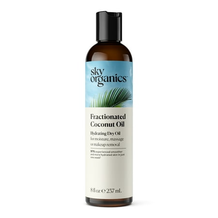 Sky Organics Fractionated Coconut Oil for Body and Face to Soften and Smooth Skin, 8 fl oz