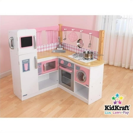 KidKraft Grand Gourmet Corner Play Kitchen with 5 Accessories