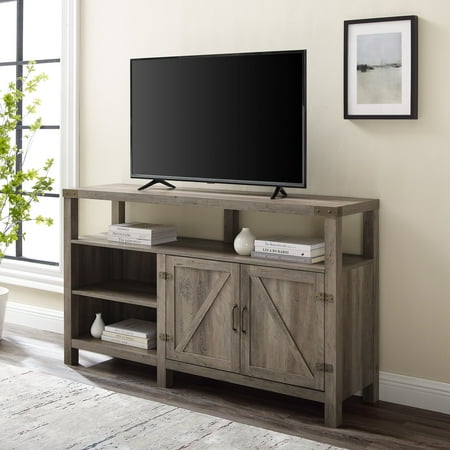 Woven Paths Modern Farmhouse Highboy TV Stand for TVs up to 65