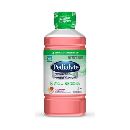 Pedialyte AdvancedCare Electrolyte Solution, Strawberry Lemonade, 1 Liter