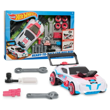 Hot Wheels Ready-to-Race Car Builder Set, Twinduction Vehicle, Kids Toys for Ages 3 up