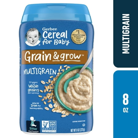 Gerber Stage 2 Baby Food, Multigrain Cereal, 8 oz Canister