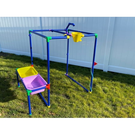 Buckets of Fun 6-in-1 Backyard Waterpark for Kids Ages 2+, Sprayer, Dump Bucket and Water Tables