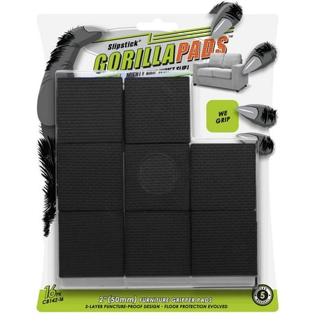 GorillaPads 2" Square Gorilla Pad Non-Slip Furniture Floor Protection Pad