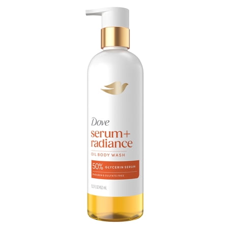 Dove Jojoba Oil & Monoi Flower Oil Body Wash for Women Serum + Radiance for Hydrated & Repaired Skin, 15.3 fl oz