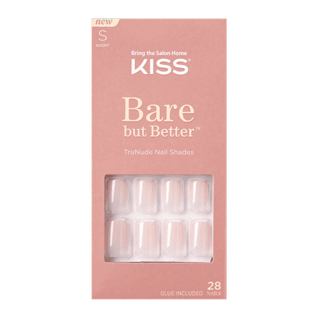 KISS Bare but Better Nude Fake Nails, Nudies, 28 Count – Walmart