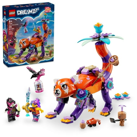 LEGO DREAMZzz Izzie’s Dream Animals Toy Set with Minifigures Included, 3 Animal Building Options, 71481