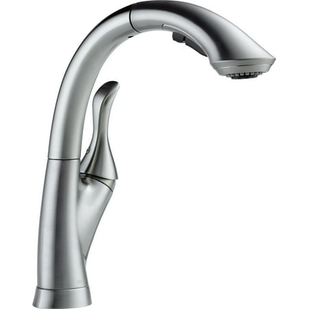 Delta Linden Single Handle Pull-Out Kitchen Faucet, Arctic Stainless