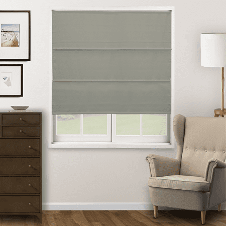 Chicology Cordless Roman Shade, Light Filtering, Ridgewood Sage, 39"W X 72"H