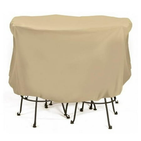 Two Dogs Designs 74 in. Round Bistro Set Cover - Khaki - 2D-PF74005