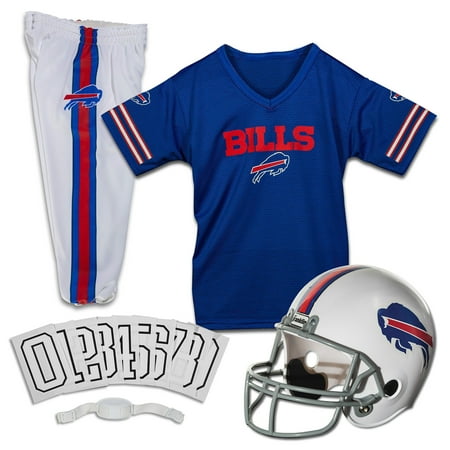Franklin Sports Buffalo Bills Kids NFL Uniform Set - Youth NFL Team Jersey, Helmet, Pants + Apparel Costume - Official NFL Gear -Youth Small
