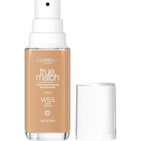 L'Oreal Paris True Match Super-Blendable Foundation, W5.5 Medium, 1 fl oz
