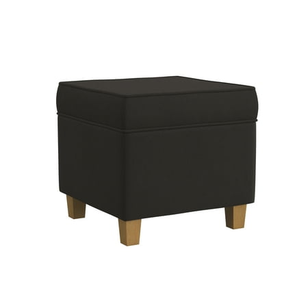 HomePop Dinah Storage Ottoman, Chocolate Brown Velvet