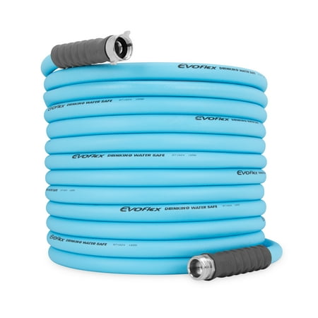 Camco EvoFlex 50-Foot Camper/RV Drinking Water Hose | Lead-Free, BPA-Free, or Phthalate-Free, Blue (22793)
