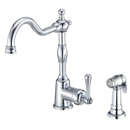 Danze D401157 Opulence Single Handle Kitchen Faucet with Side Spray, Chrome