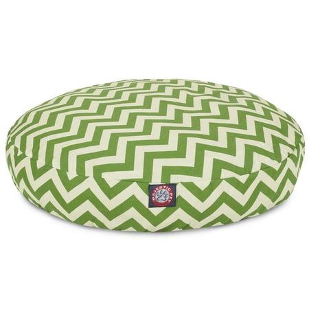 Majestic Pet | Chevron Round Pet Bed For Dogs, Removable Cover, Sage, Medium