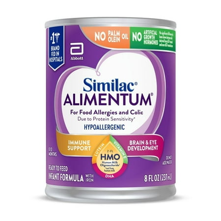 Similac Alimentum Ready-to-Feed Baby Formula, 8-fl-oz Can, Pack of 24