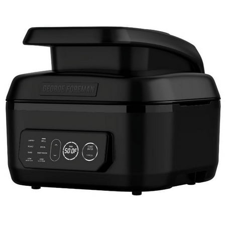 George Foreman Beyond Grill 7in1 Electric Indoor Grill and 6 Qt Air Fryer, Black, MCAFD800D