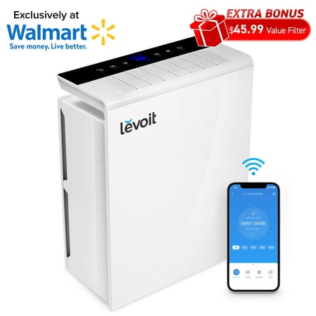 Levoit Smart Air Purifier LV-RH131S-WM, HEPA for Smoke & Odors, Bonus  Filter, Energy Star – Walmart Inventory Checker – BrickSeek