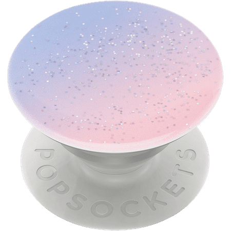 PopSockets Premium Grip with Swappable Top for Cell Phones, PopGrip Glitter Morning Haze