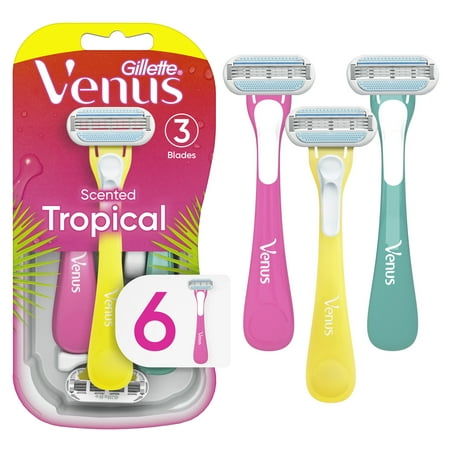 Venus Tropical Women's Disposable Razor, 6 Count