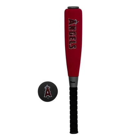 Franklin Sports Los Angeles Angels Foam Bat & Ball Set - Soft Jumbo Team Baseball Bat and Ball Team Logo - MLB Official Licensed Product