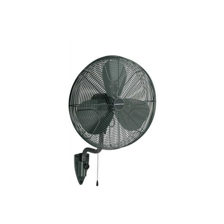 24 in. 3-Speed Oscillating High Velocity Black Wall Mount Fan with 3 Blades