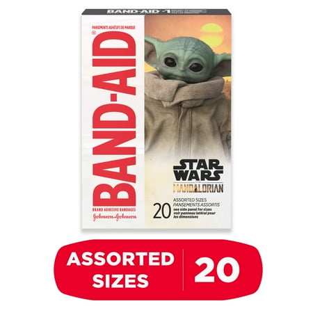 Band-Aid Brand Bandages for Kids, Star Wars The Mandalorian, 20 Count
