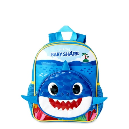 Baby Shark Blue Children's Mini Backpack with Adjustable Straps