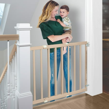 North States 30 in. H x 28-42 in. W Wood Child Safety Gate