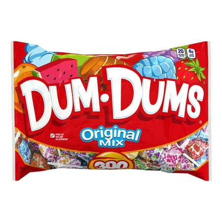 Dum Dums Lollipops Original Mix Flavors 300 Count Bag