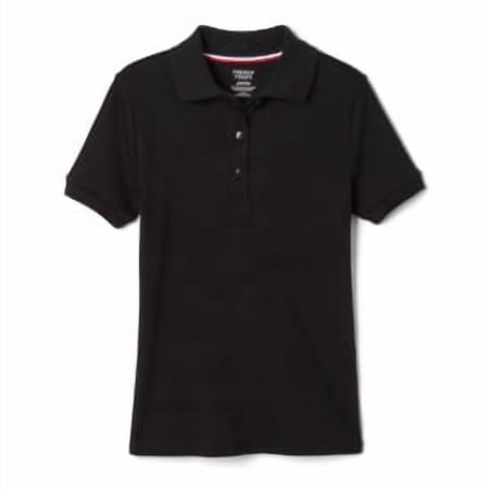 French Toast Girls School Uniform Short Sleeve Picot Collar Interlock Polo Shirt