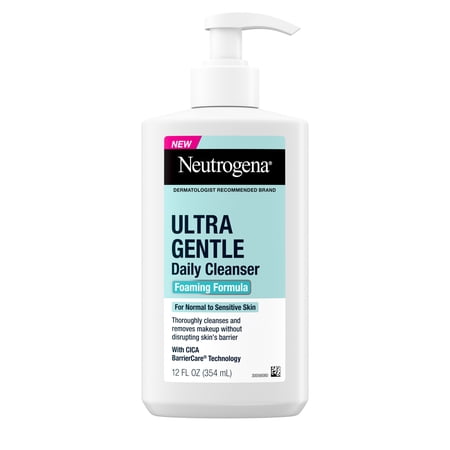 Neutrogena Ultra Gentle Foaming Facial Cleanser, Daily Face Wash, 12 fl. oz