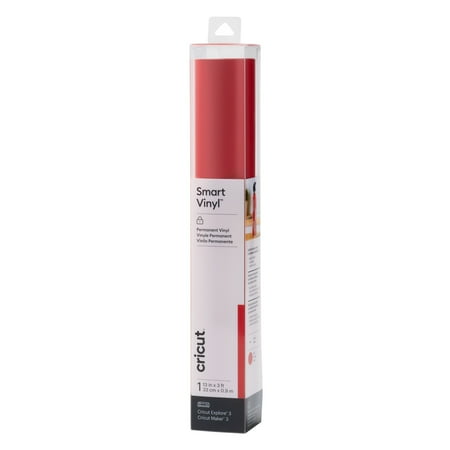 Cricut® Smart Vinyl™ – Permanent (3 ft) - Red, 13" x 36"