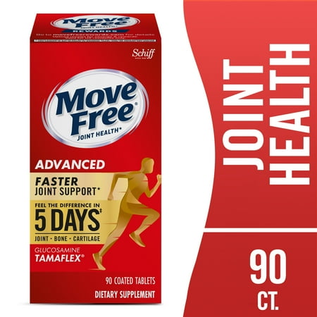 Move Free Advanced Joint Bone Cartilage Knee Health Dietary Supplement with TamaFlex Glucosamine and Vitamin D3, 90 Count