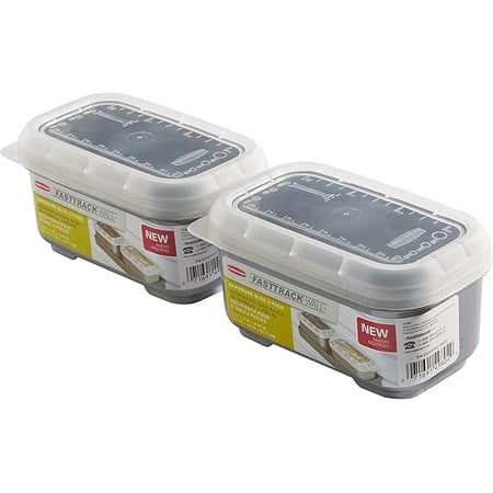 Rubbermaid Garage FastTrack Wall Bench Blox Bin Hardware Hooks (2-Pack), Gray