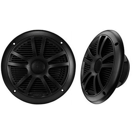 BOSS Audio Systems MR6B 180 Watt Per Pair, 6.5 Inch, Full Range, 2 Way Weatherproof Marine Speakers Sold in Pairs, Black