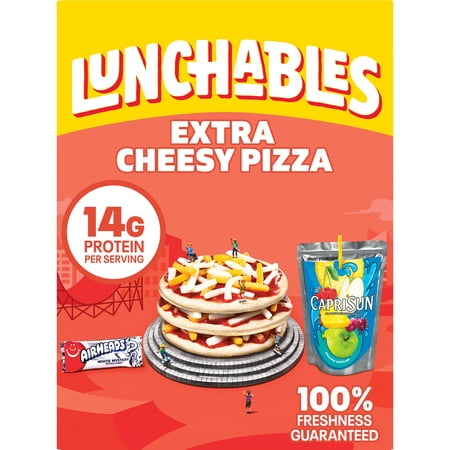 Lunchables Extra Cheese Pizza Whole Kids Lunch Meal Kit, 10.6 oz Box Fresh 1 package