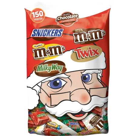 Mars Chocolate Holiday Minis Size Christmas Candy Bars Variety Pack, 55.2 Oz.