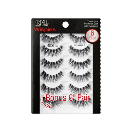 Ardell False Eyelashes, Wispies, 6 Pairs, Black