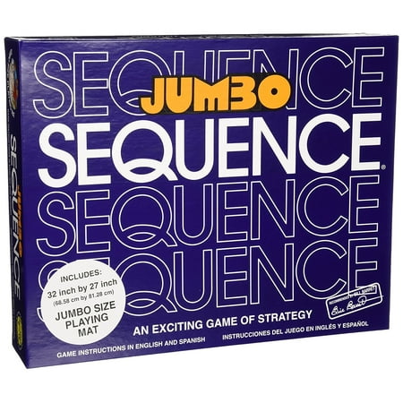 Jax Jumbo Sequence Game - Box Edition With Cushioned Mat, Cards And Chips