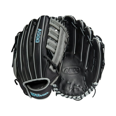 Wilson A500 12.5" Black/Grey/Tropical Blue Right Hand Throw Baseball Glove